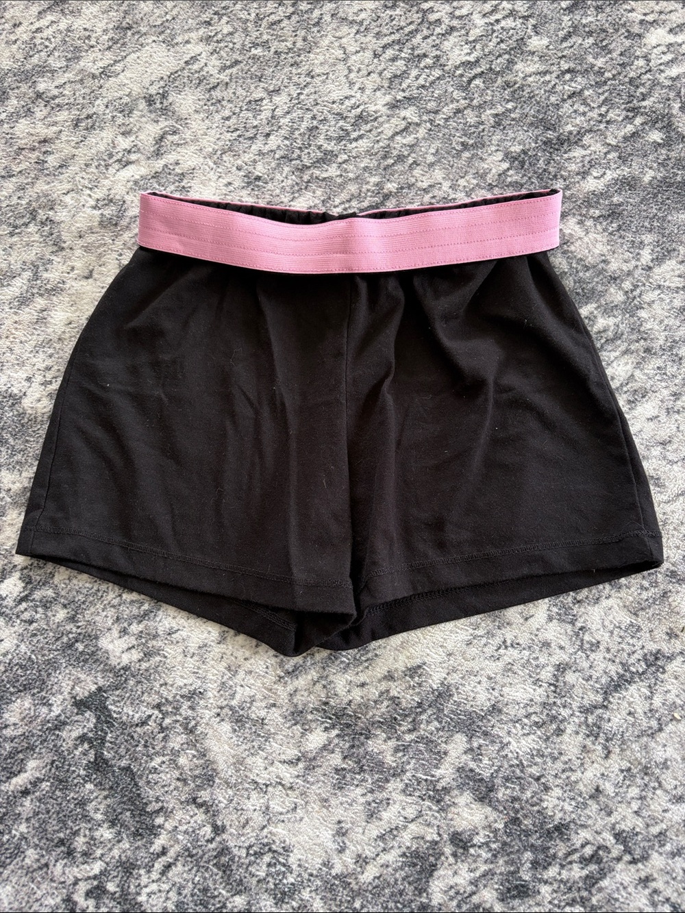 wonder nation Black Shorts with Pink Waistband